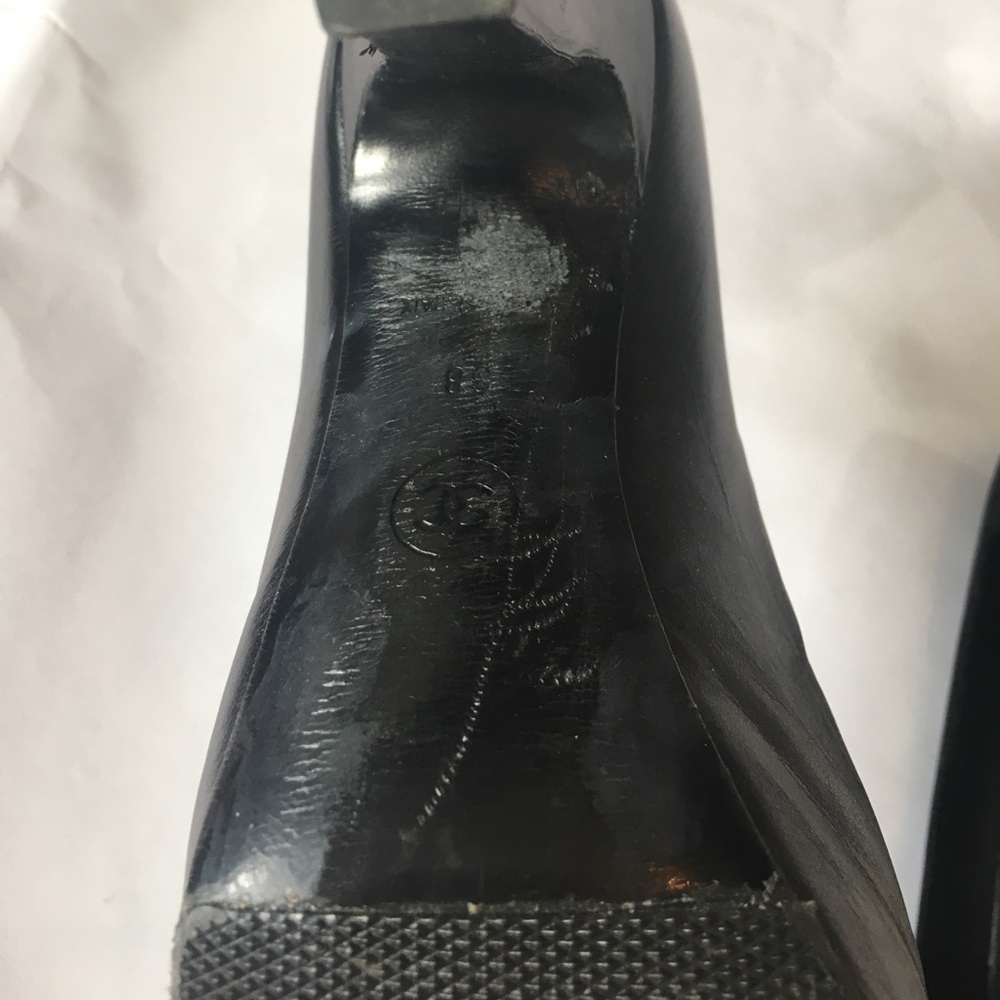 Chanel Black Peep Toe Heels - Picture 5 of 7